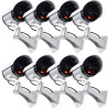 tempo di saldi 8 Faux Caméras De Surveillance en Plein Air Lumière LED Clignotant Infrarouge