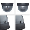 Relaxdays 10020577 Fausse Caméra Surveillance 360 Degré Lampe LED Caméra Factice, Noir
