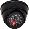 O&W Security Caméra factice, fausse caméra avec objectif et LED clignotante, utilisation à l’intérieur et à l’extérieur