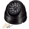 O&W Security Caméra factice, fausse caméra avec objectif et LED clignotante, utilisation à l’intérieur et à l’extérieur