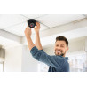 O&W Security Caméra factice, fausse caméra avec objectif et LED clignotante, utilisation à l’intérieur et à l’extérieur