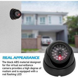 PORFOYO 4 Pièces Caméra Dôme Factice, Caméra Factice De Surveillance CCTV, Fausse De Sécurité, Surveillance Virtuelle De Sécurit