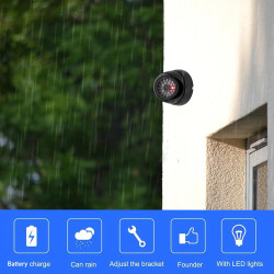PORFOYO 4 Pièces Caméra Dôme Factice, Caméra Factice De Surveillance CCTV, Fausse De Sécurité, Surveillance Virtuelle De Sécurit