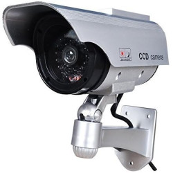 BW Lot de 2 Fausses caméras de vidéosurveillance à énergie Solaire étanches