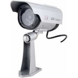 BW Lot de 2 Fausses caméras de vidéosurveillance à énergie Solaire étanches