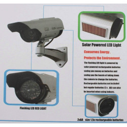 BW Lot de 2 Fausses caméras de vidéosurveillance à énergie Solaire étanches