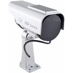 BW Lot de 2 Fausses caméras de vidéosurveillance à énergie Solaire étanches