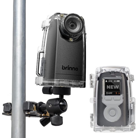 Brinno BCC300-C Kit Vidéo Timelapse - Caméra TLC300 1080P FHD HDR, Écran LCD IPS, Boîtier Protecteur Classe IPX4, Pince de Fixat