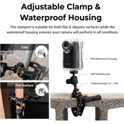Brinno BCC300-C Kit Vidéo Timelapse - Caméra TLC300 1080P FHD HDR, Écran LCD IPS, Boîtier Protecteur Classe IPX4, Pince de Fixat
