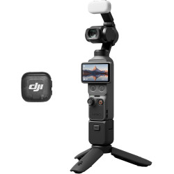 Bundle Créateur DJI Osmo Pocket 4, caméra vlog de Poche avec nacelle, capteur CMOS 1 Pouce et 4K/240 IPS, stabilisation sur 3 Ax