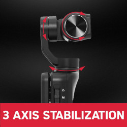 AgfaPhoto Gimbal Realimove MC3X - Caméra Stabilisateur 3 Axes 4K Ultra HD, Écran Tactile Rotatif 3,5", 20 MP, Suivi de Visage, V