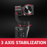 AgfaPhoto Gimbal Realimove MC3X - Caméra Stabilisateur 3 Axes 4K Ultra HD, Écran Tactile Rotatif 3,5", 20 MP, Suivi de Visage, V