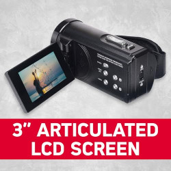AgfaPhoto Realimove CC4000W - Caméscope Étanche 4K, Écran Tactile 3'', Zoom Numérique 18x, Vidéo 2.7K, Photo 24MP, Modes d'Enreg