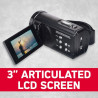 AgfaPhoto Realimove CC4000W - Caméscope Étanche 4K, Écran Tactile 3'', Zoom Numérique 18x, Vidéo 2.7K, Photo 24MP, Modes d'Enreg
