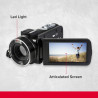 AgfaPhoto Realimove CC2700 – Caméscope Numérique, 2.7K, 24MP, Écran Tactile 3'', Zoom 18X, Télécommande, 2 Batteries Lithium - N