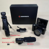 AgfaPhoto Kit Vlogging Tout-en-Un - Caméra VLG-4K Optical, Zoom Optique 5X, Trépied Powerbank, Télécommande, Microphone, Carte M