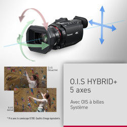Panasonic X1600 | Caméscope Semi-Pro 4K (Qualité vidéo 4K 60p 10bit Interne, Zoom Optique 24x, Grand Angle 25mm, Stabilisé, Vise