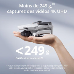 DJI Bundle Fly More Mini 4K, Drone Caméra 4K UHD, Moins de 249 g, Transmission Vidéo sur 10 km, Retour Auto, Trois Batteries, Te