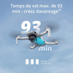 DJI Bundle Fly More Mini 4K, Drone Caméra 4K UHD, Moins de 249 g, Transmission Vidéo sur 10 km, Retour Auto, Trois Batteries, Te
