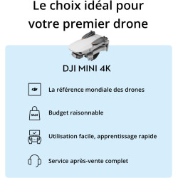 DJI Bundle Fly More Mini 4K, Drone Caméra 4K UHD, Moins de 249 g, Transmission Vidéo sur 10 km, Retour Auto, Trois Batteries, Te