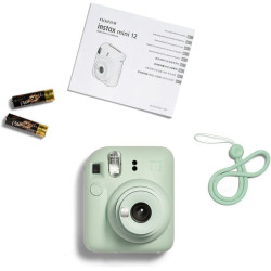 instax Mini Appareil Photo instantané 12, Exposition Automatique avec Objectif Selfie intégré, Vert Menthe