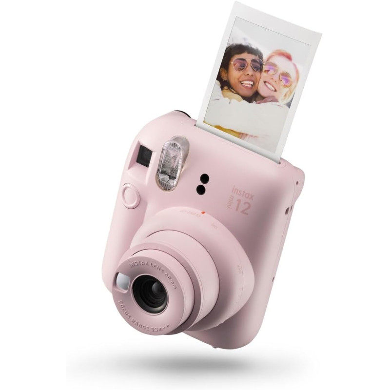 instax Mini Appareil Photo instantané 12, Exposition Automatique avec Objectif Selfie intégré, Rose Fleuri