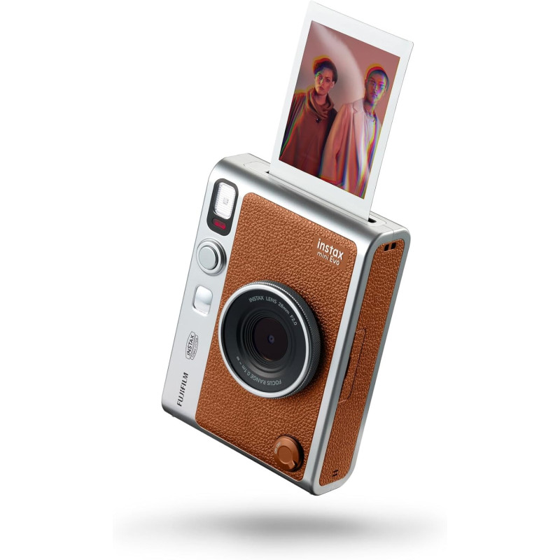 instax Mini Evo Marron Appareil Photo et imprimante avec écran LCD de 2,7 Pouces, 10 Effets d'objectif et 10 Effets de Film