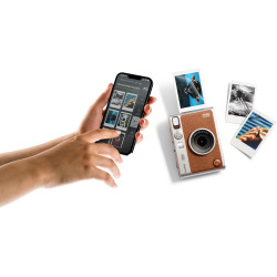 instax Mini Evo Marron Appareil Photo et imprimante avec écran LCD de 2,7 Pouces, 10 Effets d'objectif et 10 Effets de Film