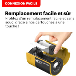 Kodak Memo Shot Era - Appareil Photo numérique instantané & Imprimante Photo, Blanc (Appareil Photo + 1 Rouleau de Papier Photo 