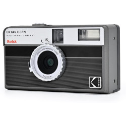 Kodak EKTAR H35N Pack Appareil Photo Demi-Cadre avec Film Kodak Ultramax 400/24EXP 35 mm (Rayures Noires)