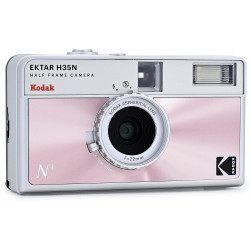 Kodak EKTAR H35N Pack Appareil Photo Demi-Cadre avec Film Kodak Ultramax 400/24EXP 35 mm (Rose émaillé)