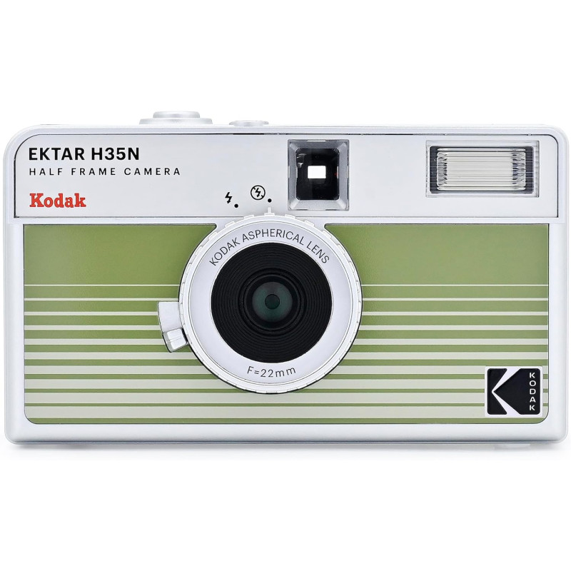 Kodak EKTAR H35N Appareil Photo Demi-Cadre, 35 mm, réutilisable, sans Mise au Point, Fonction Ampoule, Filtre étoile intégré, Ob