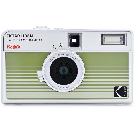 Kodak EKTAR H35N Appareil Photo Demi-Cadre, 35 mm, réutilisable, sans Mise au Point, Fonction Ampoule, Filtre étoile intégré, Ob