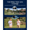 Reolink Camera Exterieur Filaire 10Mpx + 8Mpx à Triple Objectif, Caméra PoE avec Suivi-Synchro, Recherche Vidéo IA, Vision Noctu
