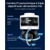 Reolink Camera Exterieur Filaire 10Mpx + 8Mpx à Triple Objectif, Caméra PoE avec Suivi-Synchro, Recherche Vidéo IA, Vision Noctu