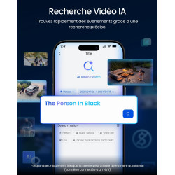 Reolink Camera Exterieur Filaire 10Mpx + 8Mpx à Triple Objectif, Caméra PoE avec Suivi-Synchro, Recherche Vidéo IA, Vision Noctu