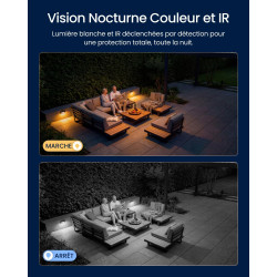 Reolink Camera Exterieur Filaire 10Mpx + 8Mpx à Triple Objectif, Caméra PoE avec Suivi-Synchro, Recherche Vidéo IA, Vision Noctu