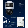 Reolink Camera Exterieur Filaire 10Mpx + 8Mpx à Triple Objectif, Caméra PoE avec Suivi-Synchro, Recherche Vidéo IA, Vision Noctu