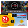 Appareil photo jetable avec appareil photo Novocolor Daylight à usage unique 27 poses et carte de conseils pour photographie Cli