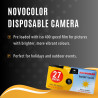 Lot de 10 appareils photo jetables avec appareil photo Novocolor lumière du jour à usage unique 27 poses et carte de conseils po