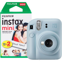 Fujifilm Instax Mini 12 Appareil Photo instantané avec Pack de 20 pellicules Bleu Pastel