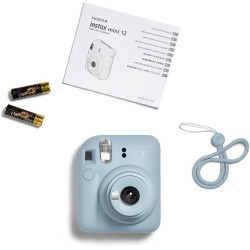 Fujifilm Instax Mini 12 Appareil Photo instantané avec Pack de 20 pellicules Bleu Pastel