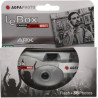 AgfaPhoto 601020 - Appareil Photo Jetable LeBox Flash, 27 Photos, Objectif Optique 31 mm - Gris et Rouge