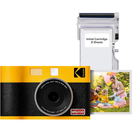 Kodak Mini Shot 2 Era 4PASS 2-in-1 Appareil Photo Instantané et Imprimante Photo Portable (5,3x8,6cm) (Appareil Photo + Paquet a
