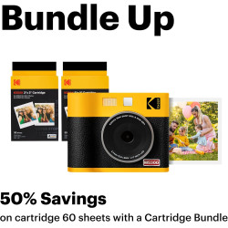KODAK Mini Shot 3 Era 4PASS 2-in-1 Appareil Photo Instantané et Imprimante Photo Portable (7,6x7,6cm) (Lot Accessoire avec 68 Fe