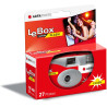 AGFA PHOTO PACK 2 x 601020 - Appareil Photo Jetable LeBox Flash, 27 photos, Objectif Optique 31 mm - Gris et Rouge