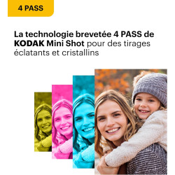 KODAK Mini Shot 2 Era 4PASS 2-in-1 Appareil Photo Instantané et Imprimante Photo Portable (5,3x8,6cm) (Appareil Photo + Paquet a