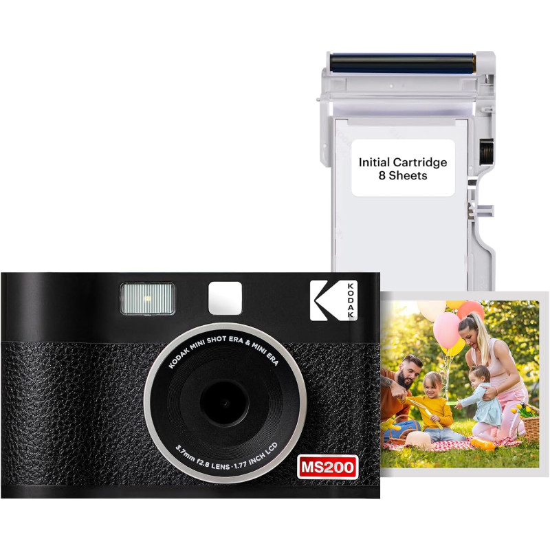 KODAK Mini Shot 2 Era 4PASS 2-in-1 Appareil Photo Instantané et Imprimante Photo Portable (5,3x8,6cm) (Appareil Photo Instantané