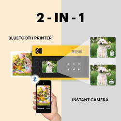 KODAK Mini Shot 2 Era 4PASS 2-in-1 Appareil Photo Instantané et Imprimante Photo Portable (5,3x8,6cm) (Appareil Photo Instantané