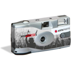 Agfaphoto pack 3 x 601026 - appareil photo jetable lebox noir&white, 27 photos, objectif optique 31 mm - gris